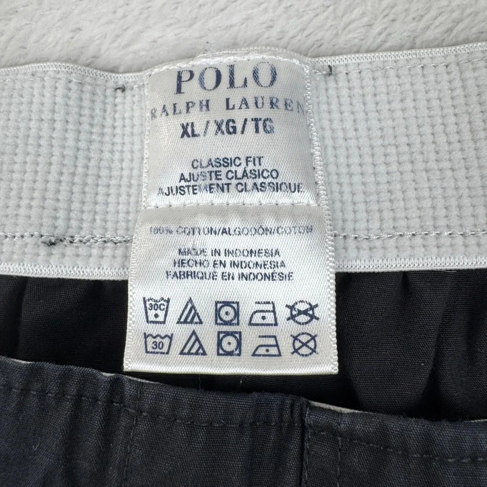 Polo Ralph Lauren Boxer Shorts Mens XL Black Classic Fit Cotton Red Pony Logo